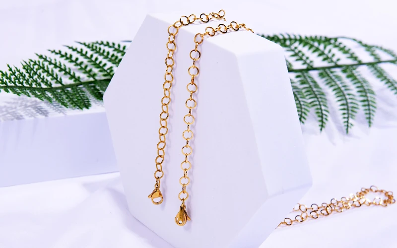 Vergoldete Edelstahl-Brillenkette, Lanyard, modische Lesesonnenbrille, Brillen, Damen, zum Aufhängen von Maskenhaltern – Detail 12