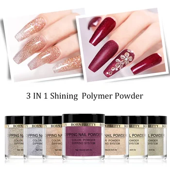 

BORN PRETTY 10ml Nail Glitter Power For Nail Carving Lengthening Dipping Nail Powder Natural Dry Shining Acrylic Polymer Power