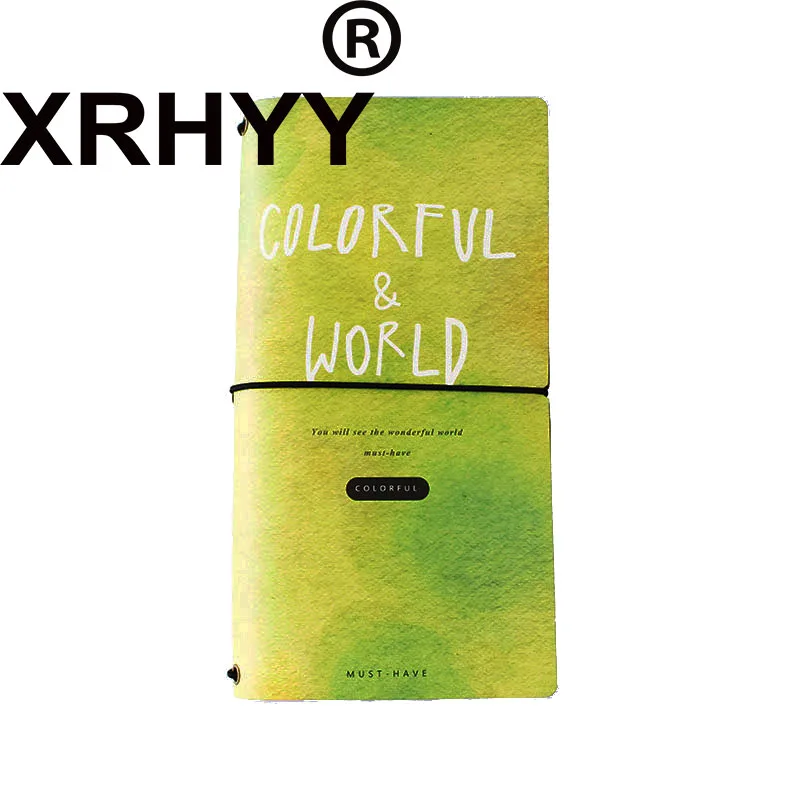 XRHYY Vintage Traveler's Notebook Hard Cover Planner Diary Book Exercise Composition Binding Notepad Gift Stationery