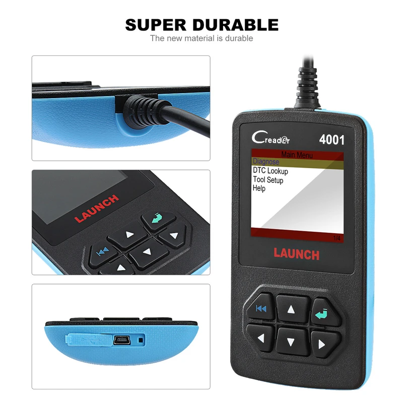 Launch CReader 4001 OBD OBD2 сканер DIY Автомобильный считыватель кодов CR4001 OBDII диагностический инструмент Бесплатное обновление X431 Creader V+ as autel AL319