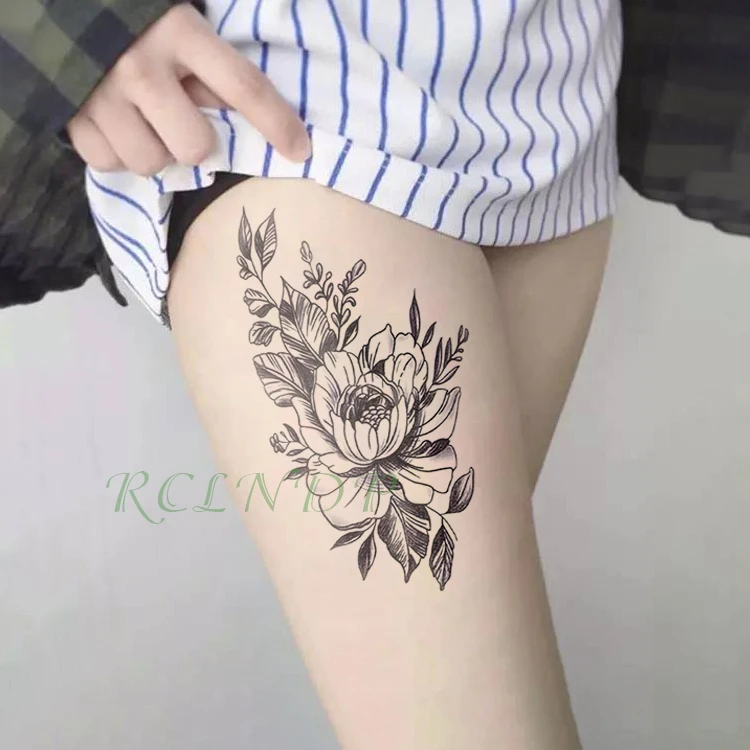 Водонепроницаемый временная татуировка наклейка красивый цветок поддельные тату флэш-тату Рука ноги плечо Тато для девушек женщин мужчин