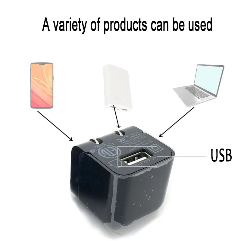 Мини USB Зарядное устройство 5V 550mA раза под прямым углом штепсельная вилка американского стандарта адаптер быстрой зарядки для мобильного телефона, гарнитура Bluetooth часы Зарядное устройство