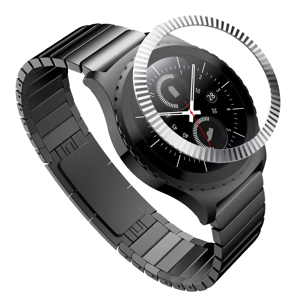 Color C3 Металлический чехол для часов, кольцо для samsung gear S2, классические Смарт-часы, ободок, Ringke, клейкая крышка, защита от царапин - Цвет: Color C3