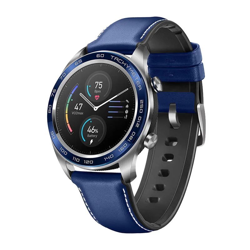Huawei HONOR часы Волшебная керамическая серия gps умные часы для бега Bluetooth 4,2 спортивный монитор сердечного ритма водонепроницаемый-42,8 мм - Цвет: blue