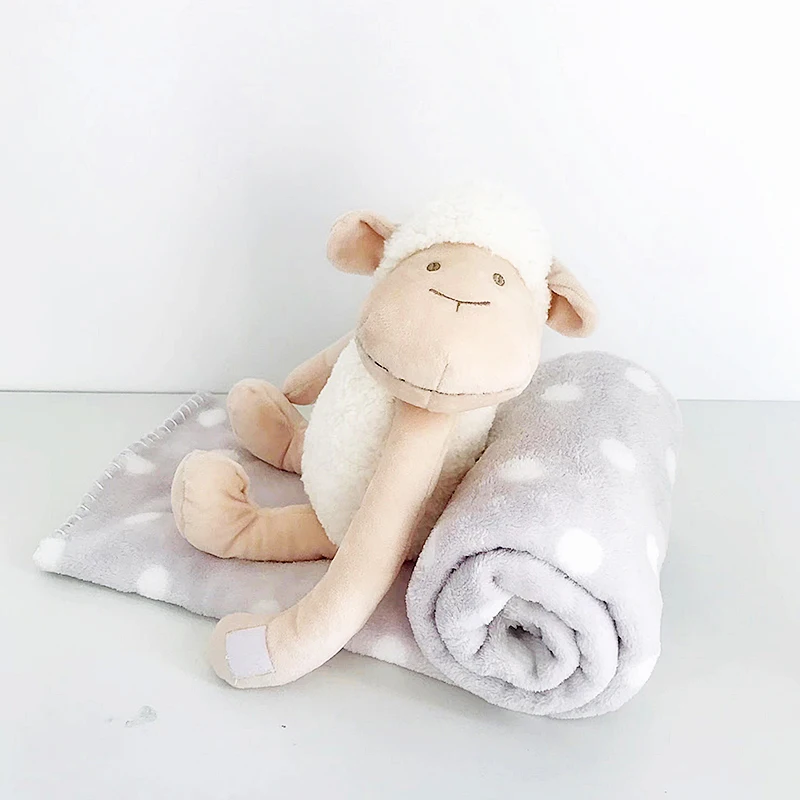 Plush Toys with Security Blanket for Toddler Comfort Toy Super Soft Cozy Warm Lightweight Flannel Blankets
