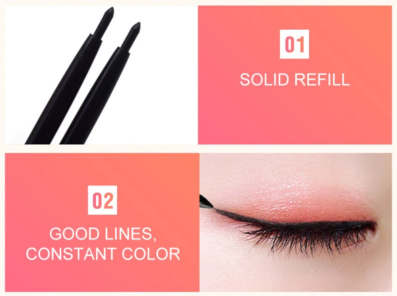 Black Automatic Eyeliner Waterproof Sweatproof Not Easy To Smudge Long-Lasting Non-Marking Eyeliner Makeup Beauty Tool TSLM1
