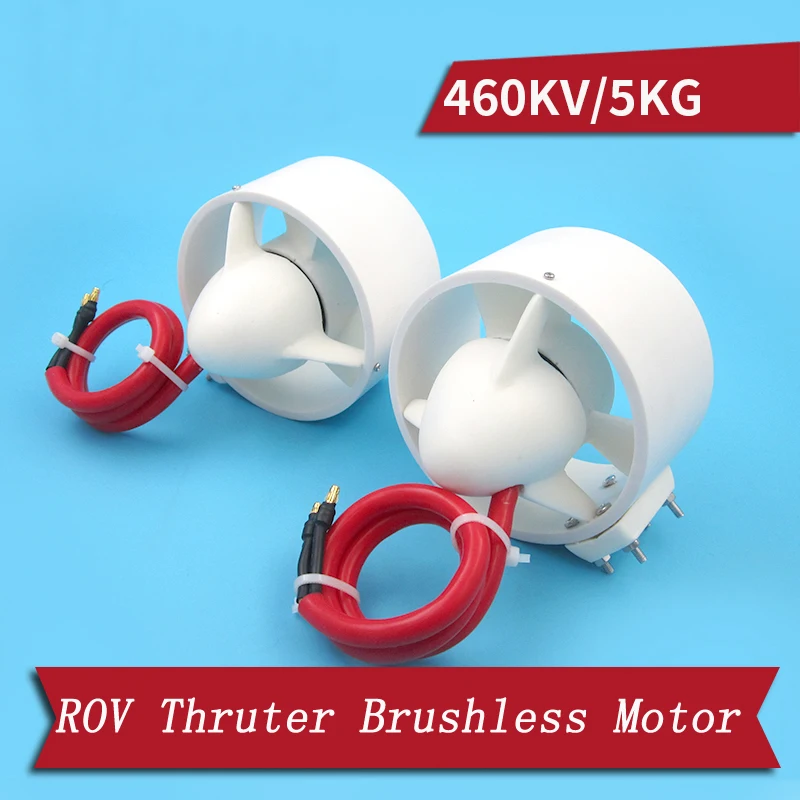 

DC 12V 460KV 5300RPM Brushless Motor CW CCW ROV Underwater Thruster 80mm Propeller 40A ESC for RC Bait Tug Boat DIY Model Robot