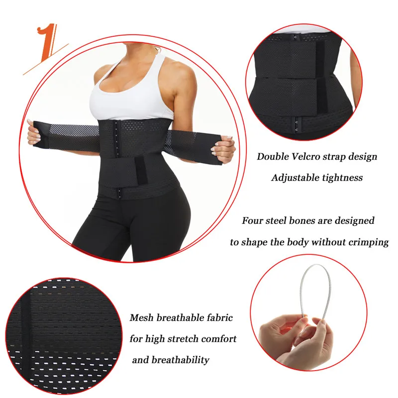 LANFEI Waist Trainer Belt Women Belly Modeling Strap Fajas Firm Slimming Belts Waist Cinchers Weight Loss Sauna Belt honeylove shapewear