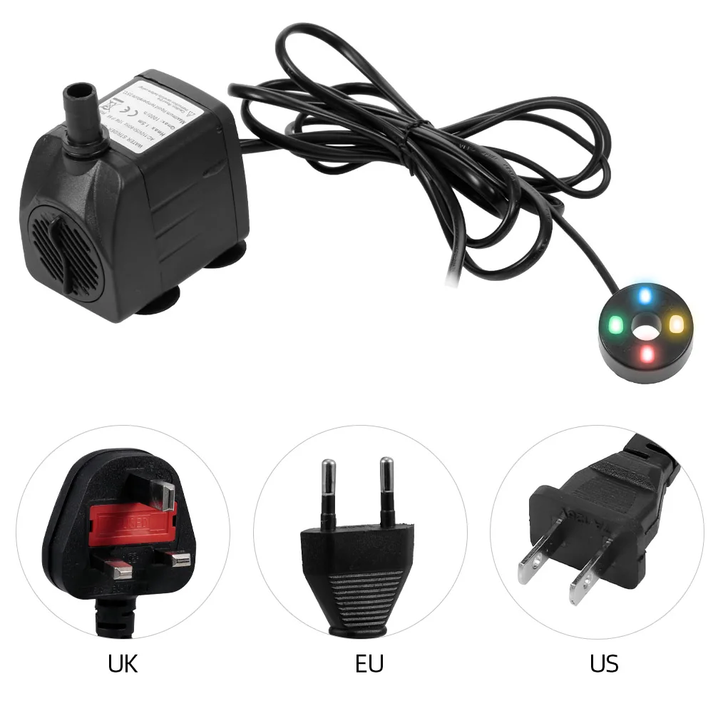 Новый мини ультра тихий USB водяной насос со светодиодной подсветкой для