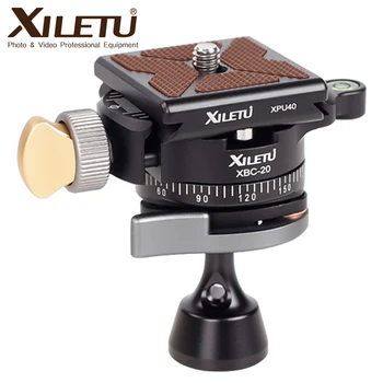 

XILETU XBC-20 Tripod Head Ball Head Rotating Panoramic BallHead with 1pcs 1/4" to 1/4" Srew Adapters for Monopod DSLR Camera
