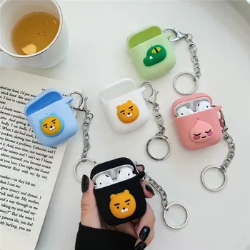 

Luxury Cute Decoration Case For Airpods Case Ornament Accessories Bluetooth Earphone Soft Silicone Cover Keychain