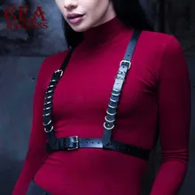 Эффективности затрат. Сексуальная цепочка металлический кожаный ремень безопасности жгут панк поясные ремни готика регулируемые ремни-подвески чулки женские эротические