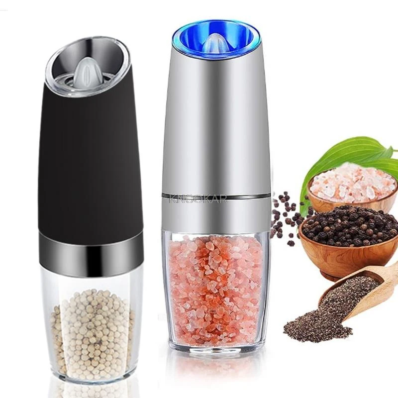 Genkent Gravity Electric Salt And Pepper Grinder Set, Automatic Pepper