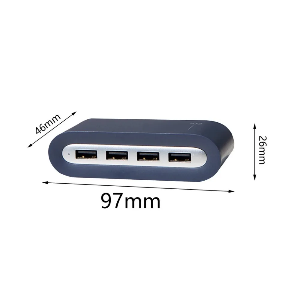 4-портовый USB 2,0 концентратор разветвитель 4 в 1 конвертер концентратор USB разветвитель