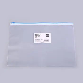 

Deli 5526 Transparent PVC Zipper Bag Documents A4 File Cover Portable Document And Pen Organizer For Business And School