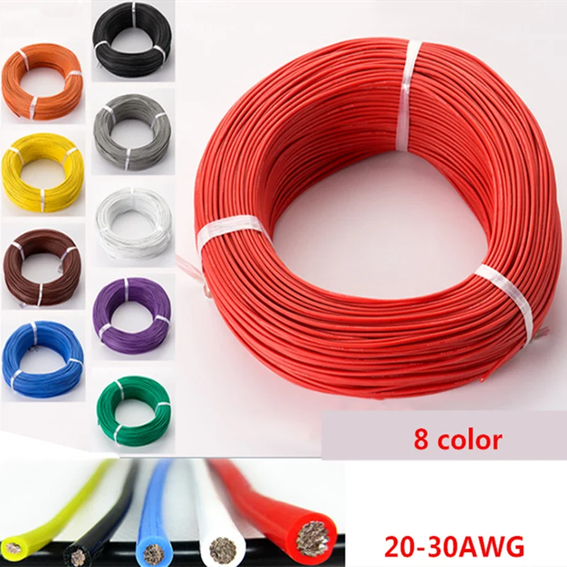 Силиконовый провод 20 30AWG 50 метров 24 24awg|Электрические провода| |