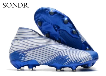 

Men Football Boots High Ankle Soccer Shoe Women Soft Groud Man Football Shoes Socks Cleats Training