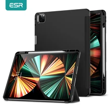 ESR-funda con Portalápices para iPad Pro 12,9 2021, funda inteligente para iPad Pro 11 2021, funda trasera Flexible para iPad Pro