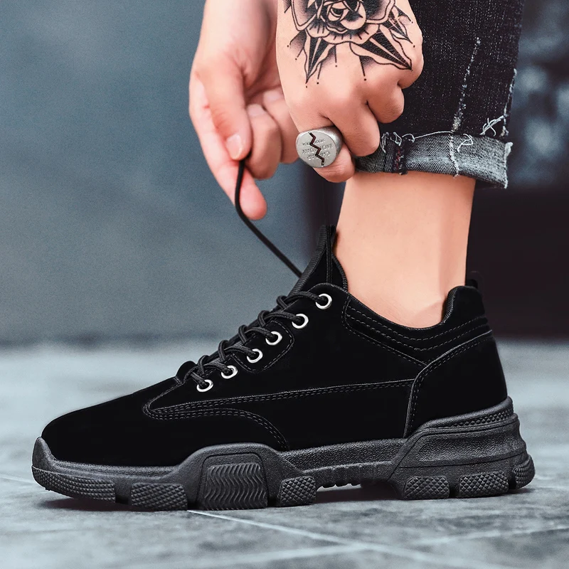 

2019 Men Casual Shoes Luxury Brand Fashion Black Brown Sneakers Men Leather Breathable Soft Walking Footwear Male Krasovki Men