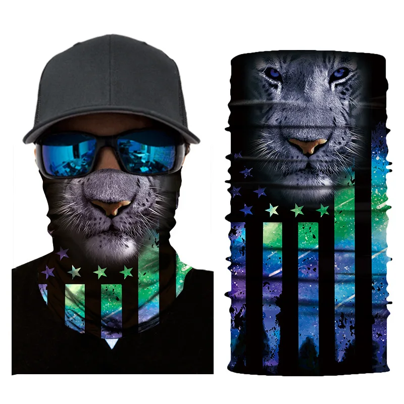 black scarf mens Women and Men Seamless flag variations of digital magic  henadband animal lion tiger outdoor fishing riding bandana scarf mens dress scarf