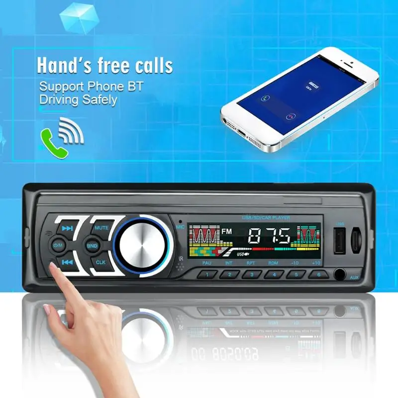 1Din автомобильный стерео аудио RM-JQ1781C в-dash USB fm-радио Bluetooth Hands-free головное устройство 14,4 В MP3 музыкальный плеер RCA выход