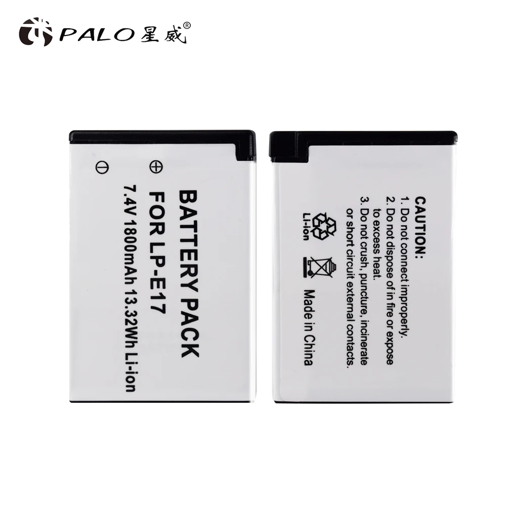 PALO 3 шт. LP-E17 LPE17 LP E17 батарея с ЖК-дисплей зарядное устройство для цифровой однообъективной зеркальной камеры Canon EOS 750D 200D 760D EOS T6i T6S M3 M5 X8i 8000D поцелуй X8i камера