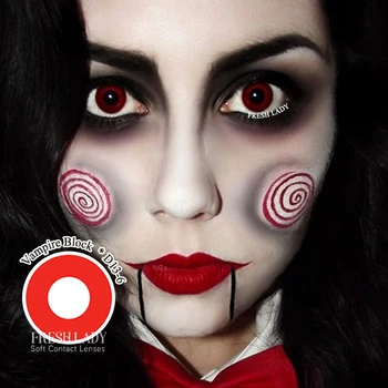 

FRESH LADY Circle Block Series Cosplay Contact Lenses Colored Contact Lens for Eye Halloween Contact Lens Yearly Use (2Pcs/Pair)