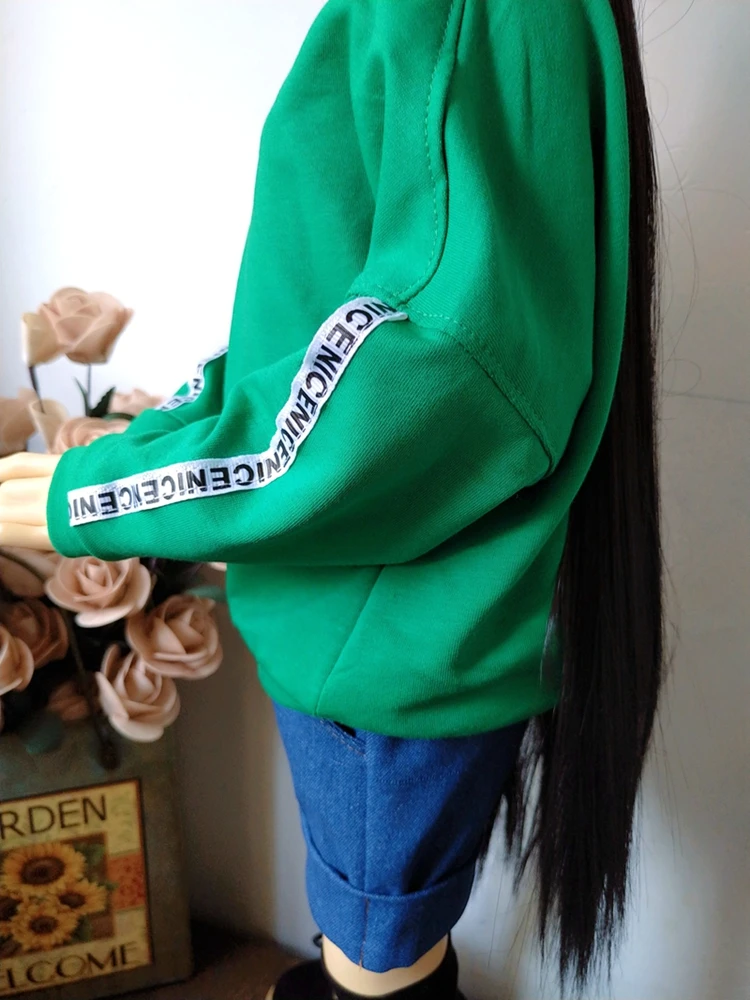 Одежда для кукол модная Толстовка куклы аксессуары игрушки BJD сплошной цвет зеленый 1/3 Белый Черный 1/4 Мода SD Игрушки для девочек ручной работы
