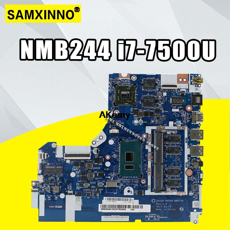 DG42A DG52A NMB244 основная плата для lenovo xiaoxin 5000 материнская плата для ноутбука Core SR341 I7-7500U DDR4 100% teste ok DG42A DG52A NMB244 основная плата для lenovo xiaoxin 5000 материнская плата для ноутбука Core SR341 I7-7500U DDR4 100% teste ok