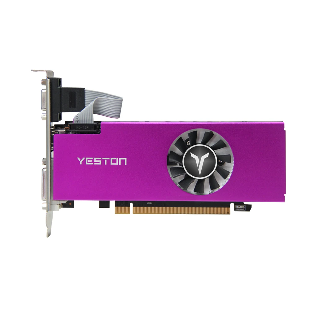 Yeston RX-550 Video Card 128-Bit 4GB GDDR5 Graphics Card 4GD5 LP GPU HD Multi-screen Home Desktop Computer Game Half-height 