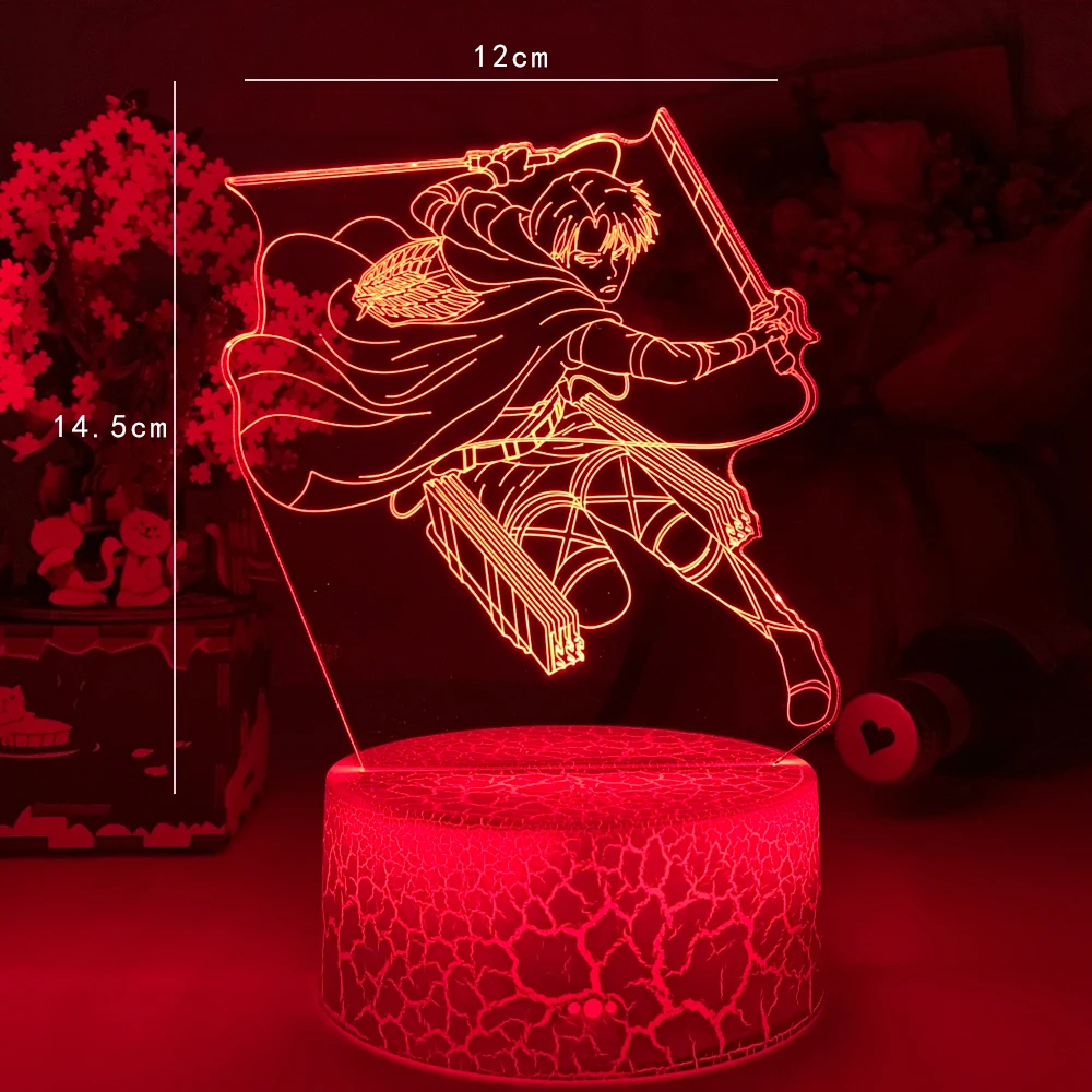 Newest Acrylic 3d Lamp Levi Ackerman Attack on Titan for Home Room Decor Light Child Gift Levi Ackerman LED Night Light AnimeNewest Acrylic 3d Lamp Levi Ackerman Attack on Titan for Home Room Decor Light Child Gift Levi Ackerman LED Night Light Anime night stand lamps