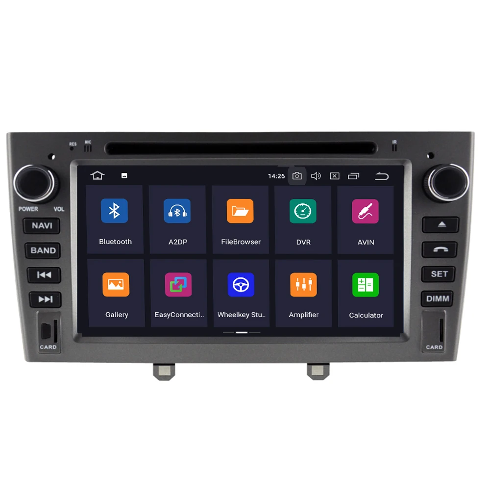 Perfect 2 Din 4G+32G Android 9.0 car dvd multimedia player for PEUGEOT 308 2007-2013,408 2011-2014 GPS radio WIFI BT head unit 1