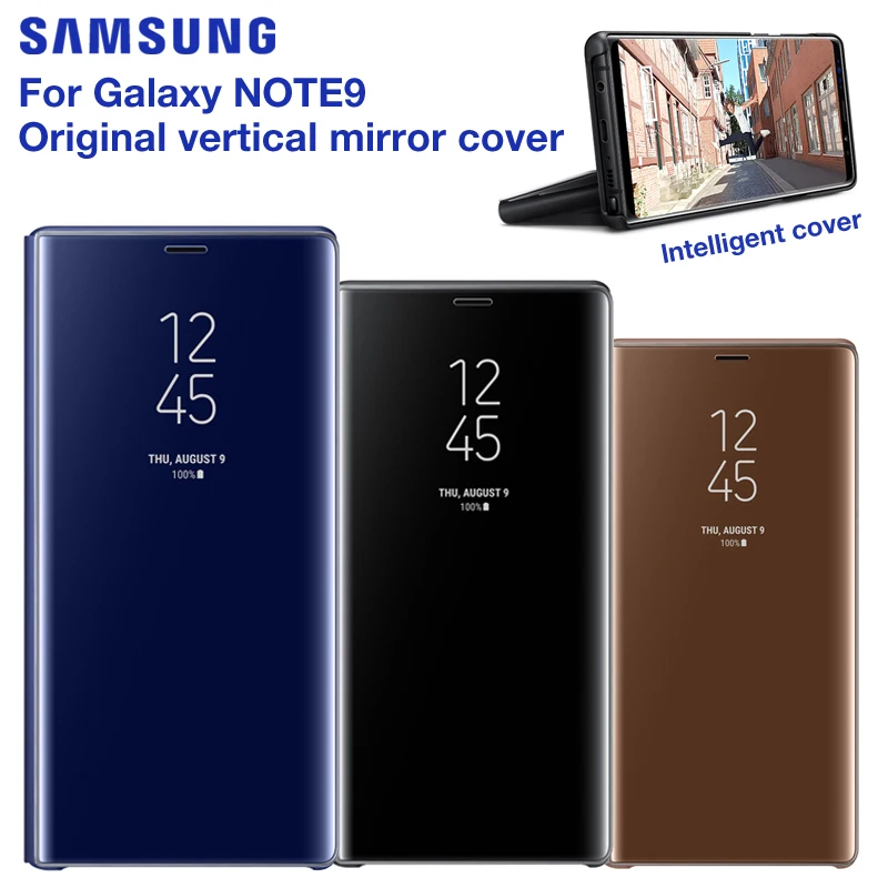 SAMSUNG Phone Case Original Vertical Mirror Protection Shell For Samsung Galaxy Note 9 Note9 N9600 N960f Phone Protective Cover