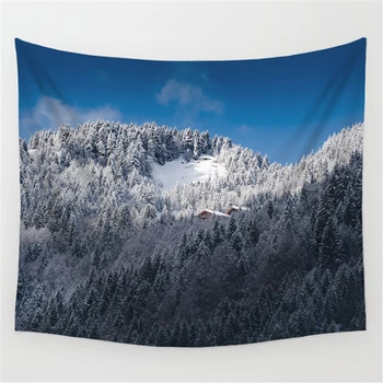 

Nature Landscape Snow Mountain Wall Tapestry Forest Wall Cloth Tapestries Wall Carpet Blanket Dorm Background Nordic Home Decor