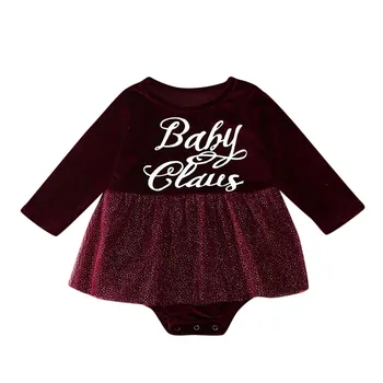

ARLONEET 0-24M Newborn Infant Baby Girls Velvet Romper Letter Long Sleeve Jumpsuit Princess Baby Girl Spring Clothes 2020