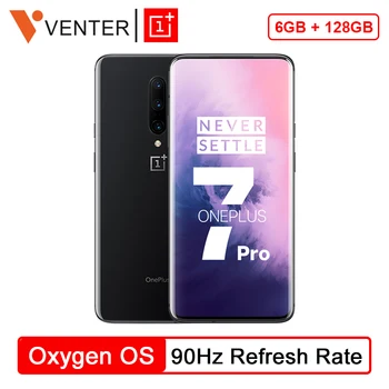 Перейти на Алиэкспресс и купить Оригинальный смартфон OnePlus 7 Pro Snapdragon 855, четыре ядра, 48MP, тройная задняя камера 6,67 дюйма, 2K + жидкий AMOLED экран, разблокировка UFS3.0