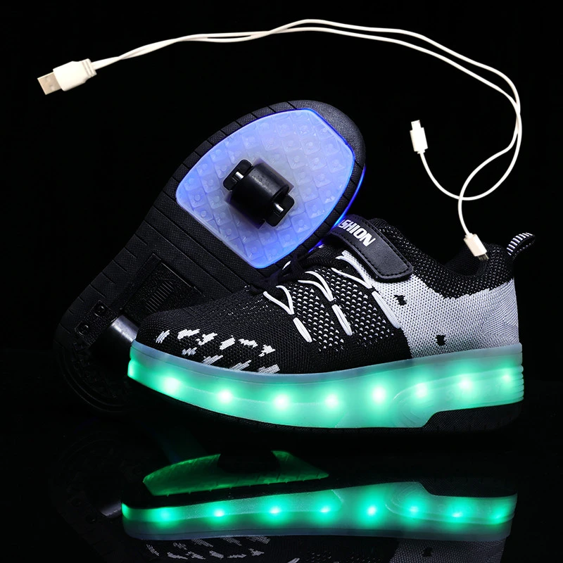 blue led shoes