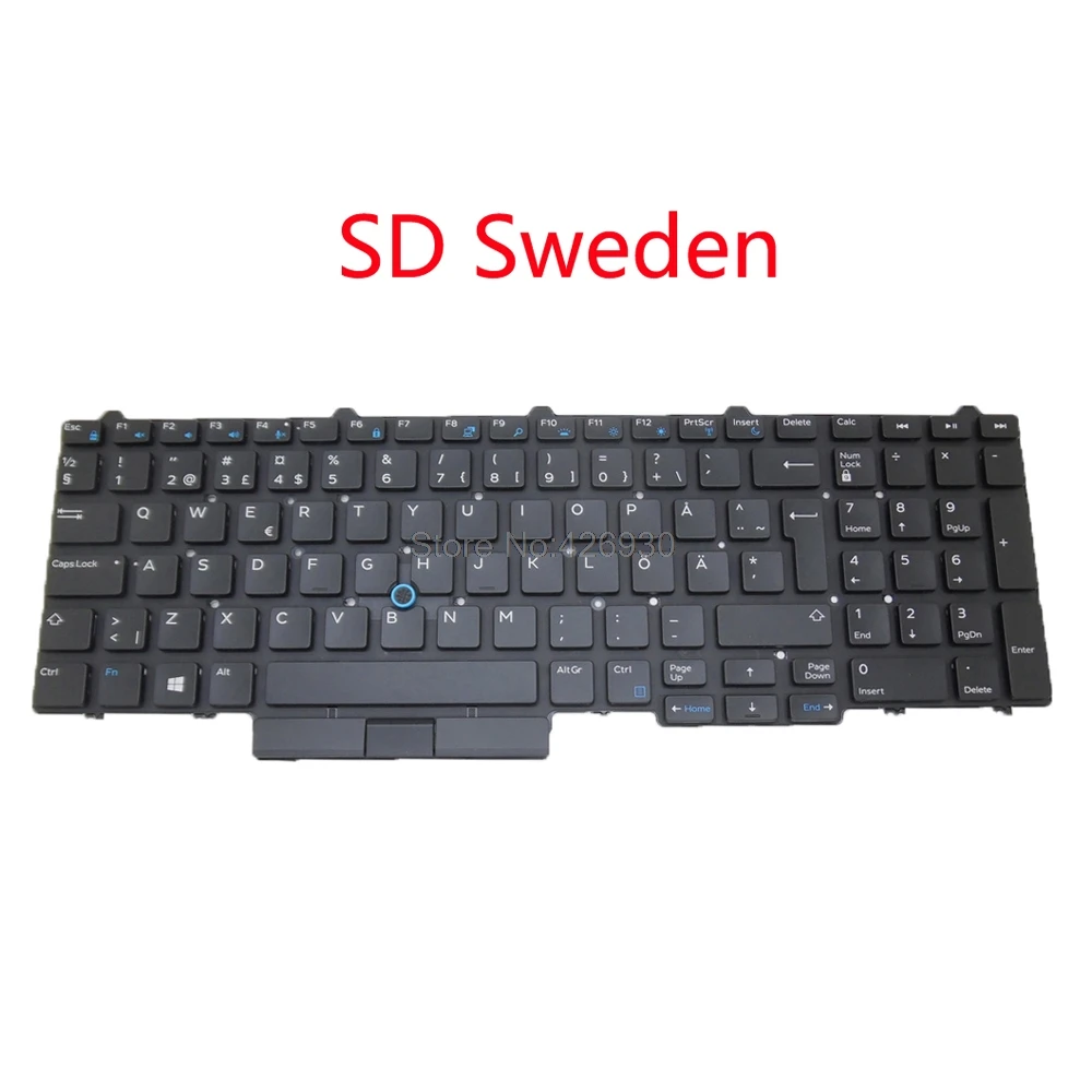 Ноутбук с подсветкой US AR ACNOR BR SD FR SP JP клавиатура для DELL Latitude E5550 5550 E5570 5580 7510 3510 M3510