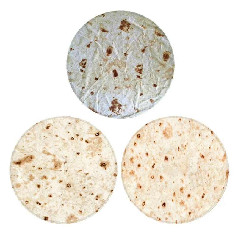 Комфортная еда творения буррито Обернуть Одеяло Круглый Ванная комната ковер 60 см Мексиканская фланелевая кухня и Противоскользящий коврик пол домашний ковер