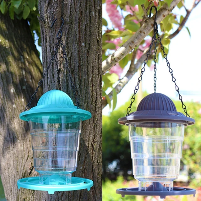 Distributeur de graines d'oiseaux sauvages, mangeoire d'extérieur étanche,  support de graines, distributeur de Millet, résistant aux écureuils, jolie  décoration de jardin - AliExpress