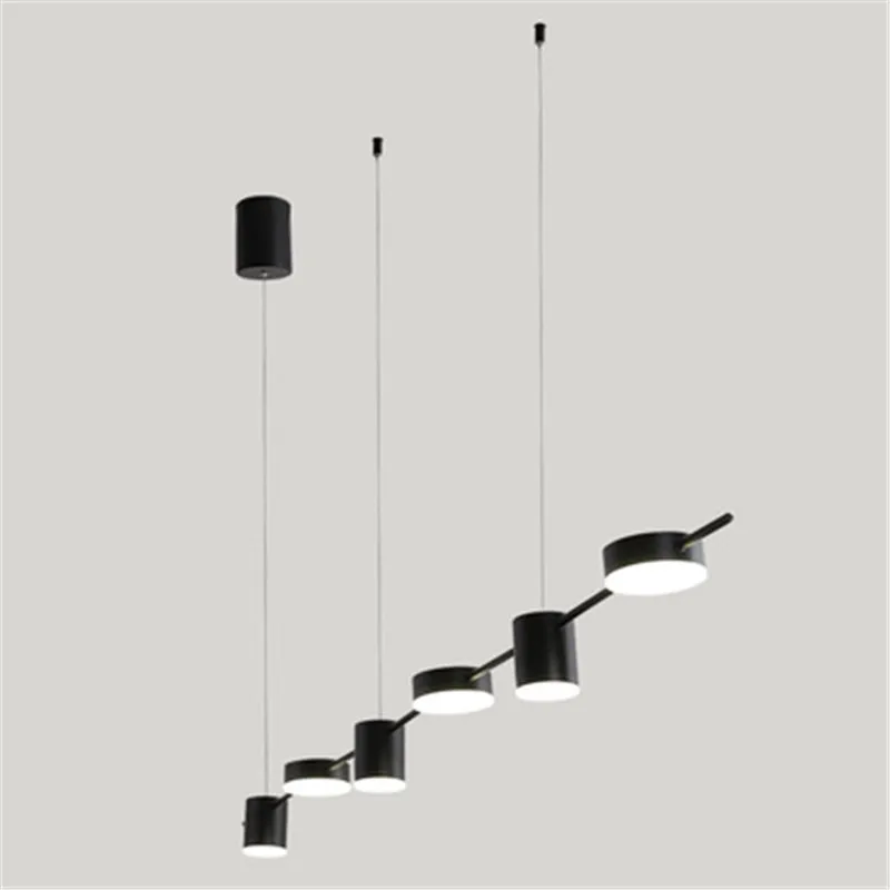 

Designer Metal Bar led Pendant Light Metal Suspension Front Desk Bar Lighting Creative Personality Dining Table Restaurant