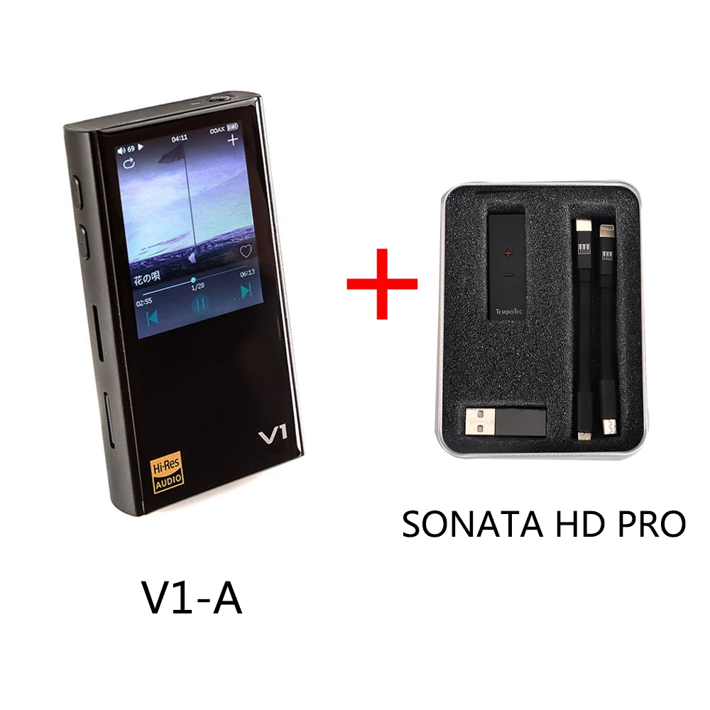 V1-A+ SONATA HD PRO, TempoTec, HIFI PCM& DSD 256 плеер Поддержка Bluetooth LDAC AAC APTX IN& OUT USB DAC для ПК с ASIO AK4377ECB