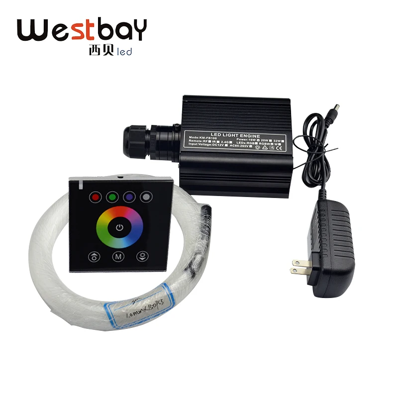 

Westbay 16W RGBW Led Optic Fiber Light Engine 1.0mm Kit Single Port Room Fiber Lighting Solution DIY Light Decoration
