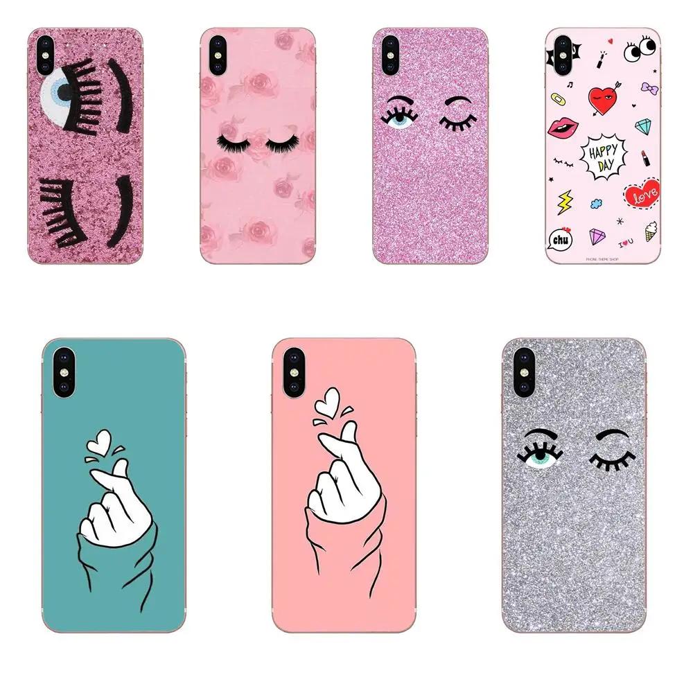 

For Apple iPhone 4 4S 5 5C 5S SE 6 6S 7 8 Plus X XS Max XR Soft Cover Cell Phone Cases Fashion Chiara Ferragni Eyes