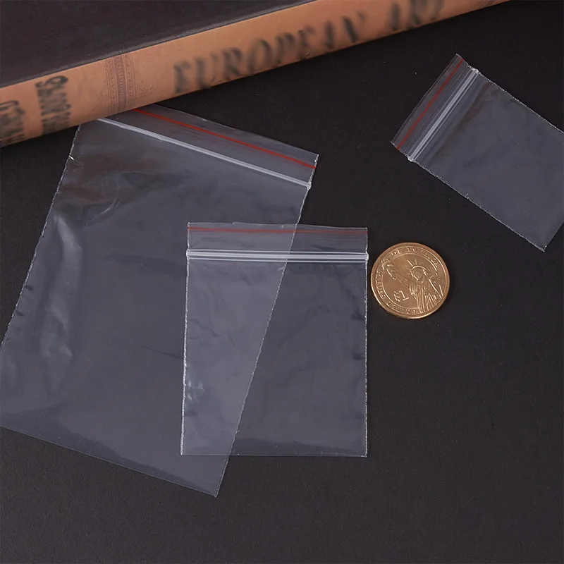 300 Pcs Food Storage Bags Gift Boxes Clear Bags Home Storage Organization Wrap Jewelry Ziplock Zip