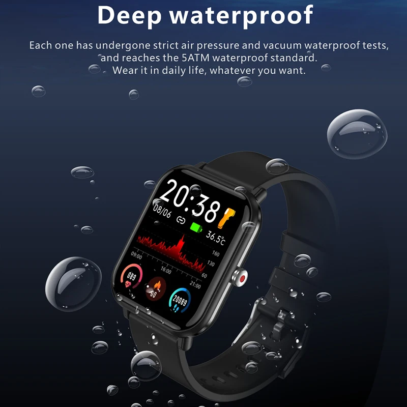 LIGE 2022 New Custom Watch Face Sport Smart Watch Men IP68 Waterproof Heart Rate Blood pressure Women Smartwatch For Android IOS