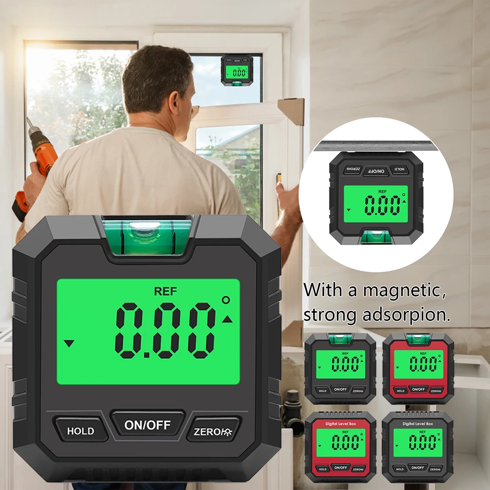 4*90° Digital Level Protractor Inclinometer Magnetic Base Digital Angle Gauge with Backlights Level Tester Measuring Tools New