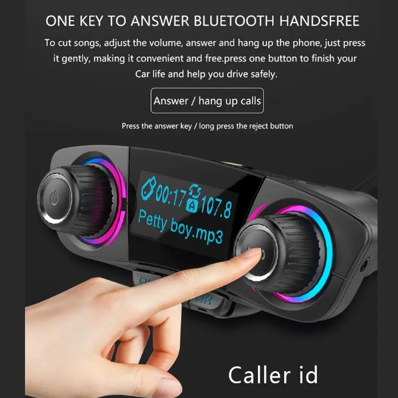 Автомобильный Bluetooth fm-передатчик Aux модулятор аудио MP3-плеер Автоаксессуары