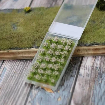 

Grass Tufts Building Layout Sand Table Flower DIY Miniature Garden Decor Durable Static Scenery Model Landscape