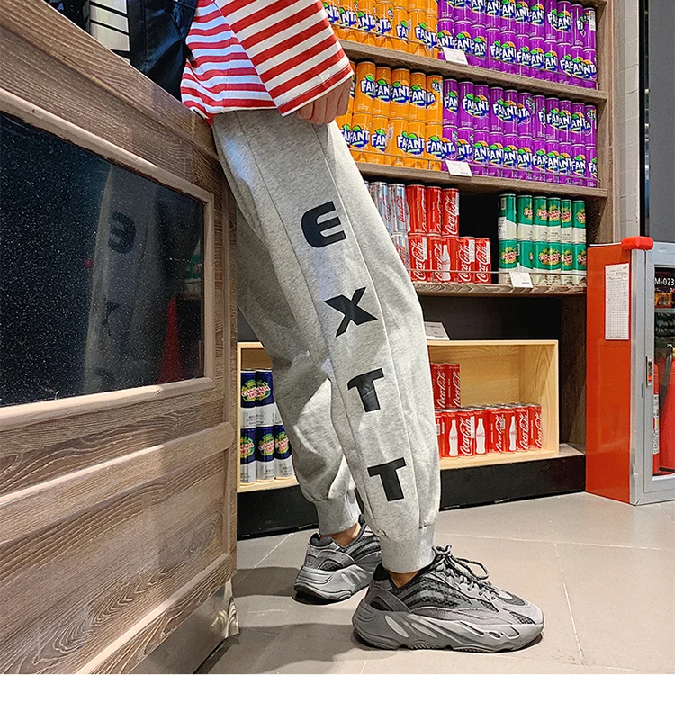 Студенческий бренд Tide спортивные брюки вы легко брюки с резинками на щиколотках влюбленных шаровары Tide K23p45, контроль 68